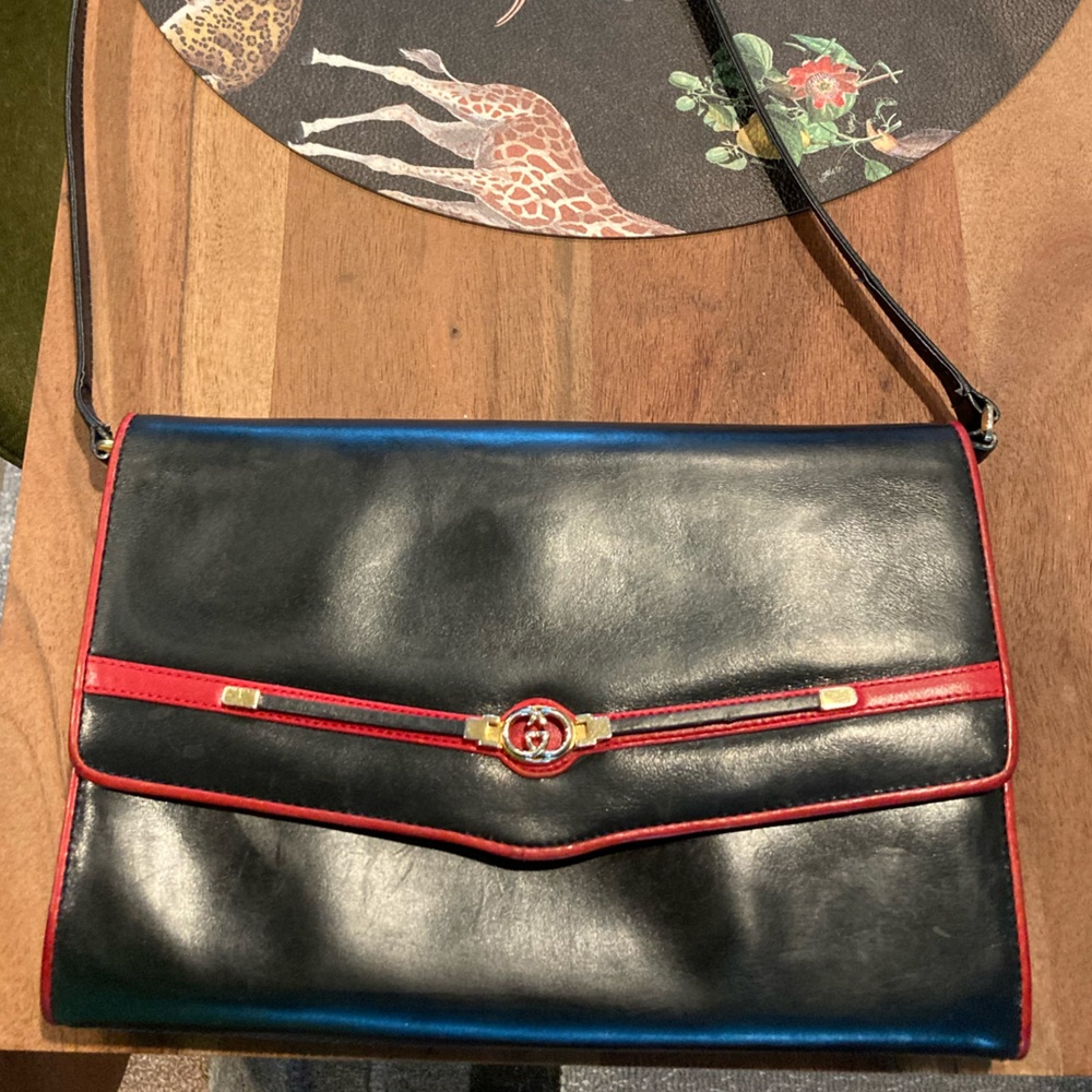 Gucci leather antique purse